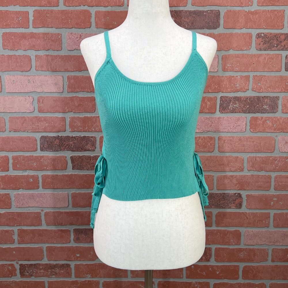🆕 Sweater Knit Crop Top - Jade Green - Picture 6 of 11